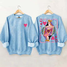 Vintage Queen of Hearts Graphic Sweatshirt