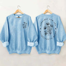 Cute Wildflower Religous Luke 12:27 Bible Verse Sweatshirt