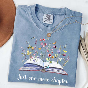 Just One More Chapter Floral Book T-Shirt