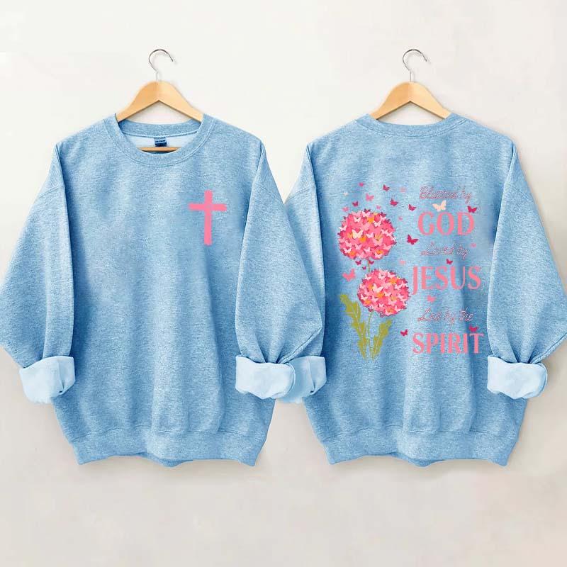 Blessed By God Loved By Jesus Led By The Spirit Sweatshirt
