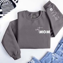 Personalized Pet Cats Name Sleeve Sweatshirt