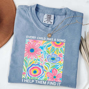 Music Teacher Appreciation Floral T-Shirt