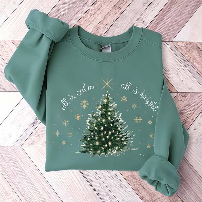 Minimal Chic Holiday Bright Christmas Tree Sweatshirt