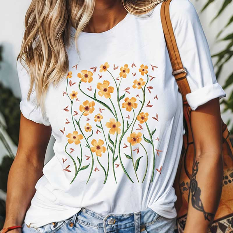 Boho Wildflowers Floral Granma T-Shirt