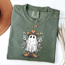 Comfort Colors Cowboy Ghost Cute Fall T-Shirt