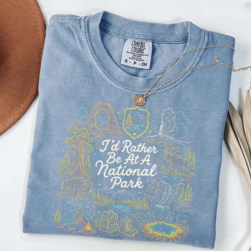 National Park Adventure Camping Girl T-Shirt
