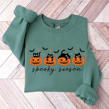 Spooky Season Black Cats Pumpkin Sweatshirt