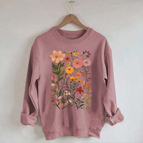 Colorful Wildflower Nursery Botanical Sweatshirt