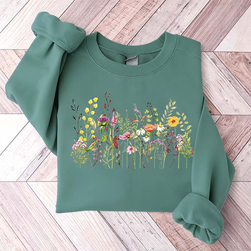 Vintage Garden Wild Flowers Sweatshirt