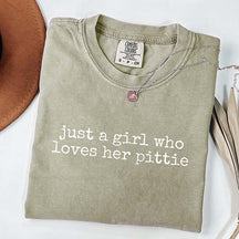 Just A Girl Who Loves Her Pittie T-Shirt