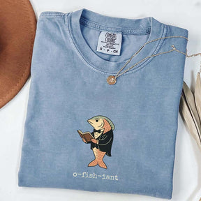 Funny Officiant Gift for Fisherman O-fish-iant T-Shirt