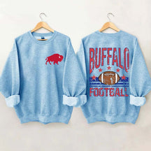 Buffalo Football Vintage Distressed Style Sweatshirt
