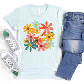 Retro Comfort Colors Floral T-Shirt
