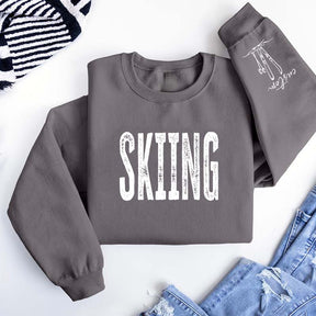 Personalized Skiing Adult Trip Sweatshirt