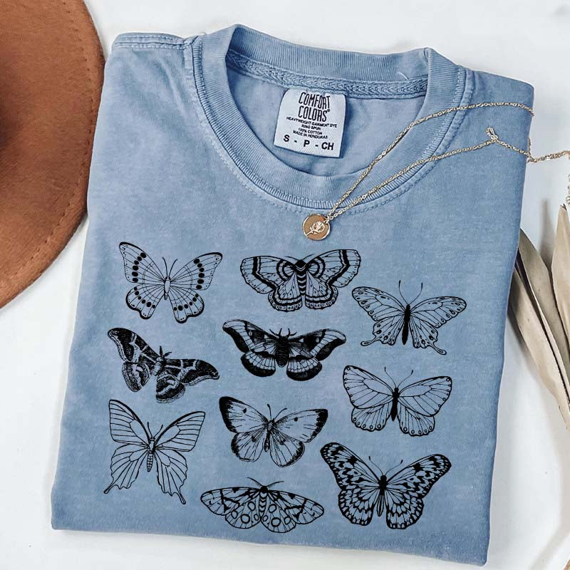 Vintage Butterfly and Moth Minimalist T-Shirt