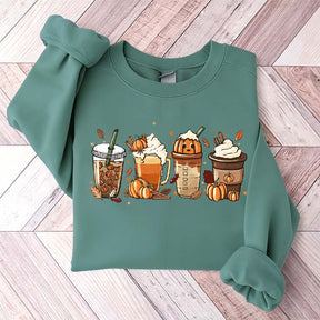 Cute Pumpkin Spice Fall Coffee Sweatshirt