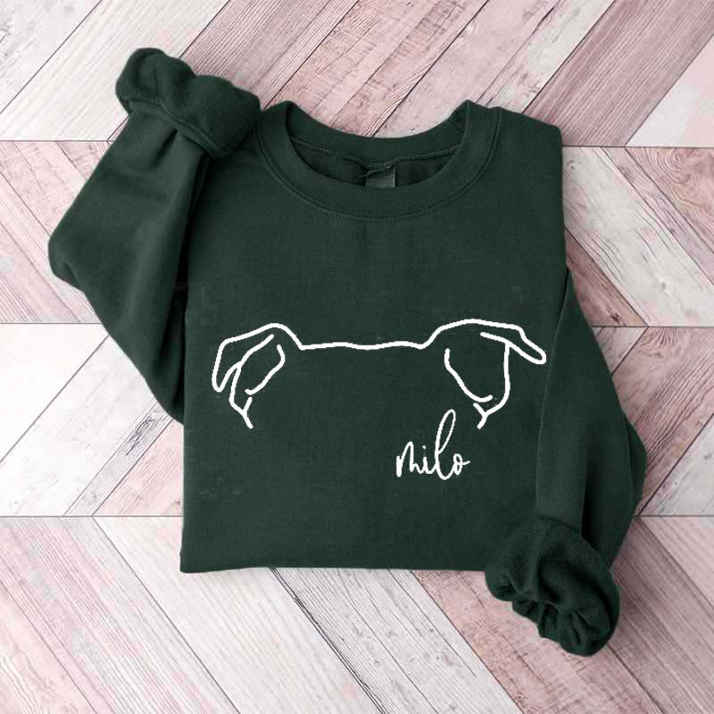 Custom Pitbull Mom Ears Sweatshirt