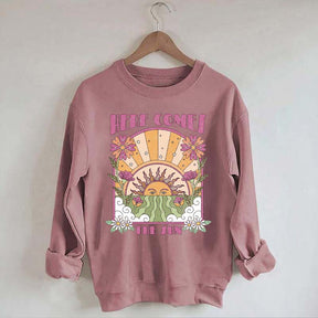 Here Comes The Sun Retro Celestial Sweatshirt