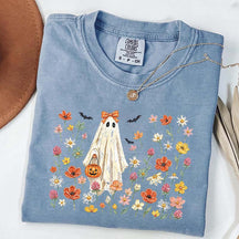 Coquette Floral Ghost Wildflowers Cute T-Shirt