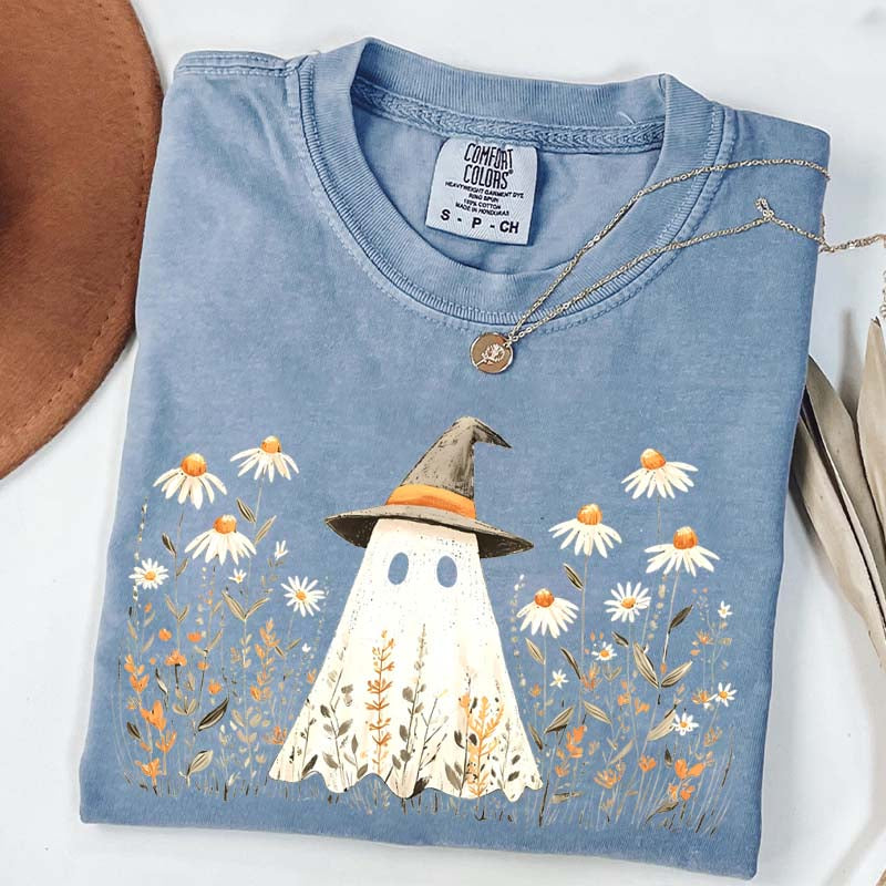 Retro Halloween Fall Aesthetic Daisy Flower T-Shirt
