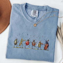 Vintage Insect Music Graphic T-Shirt