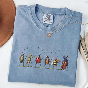 Vintage Insect Music Graphic T-Shirt