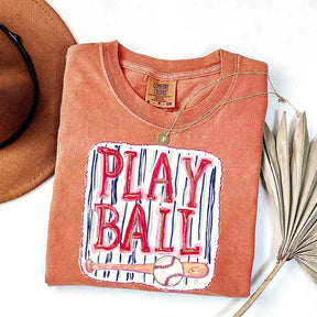 Sports Graphic Play Ball Baseball Mom T-Shirt