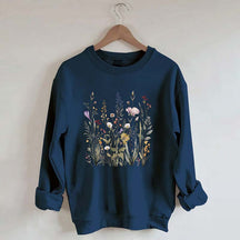 Pressed Flowers Watercolor floral Gender Sweatshirt