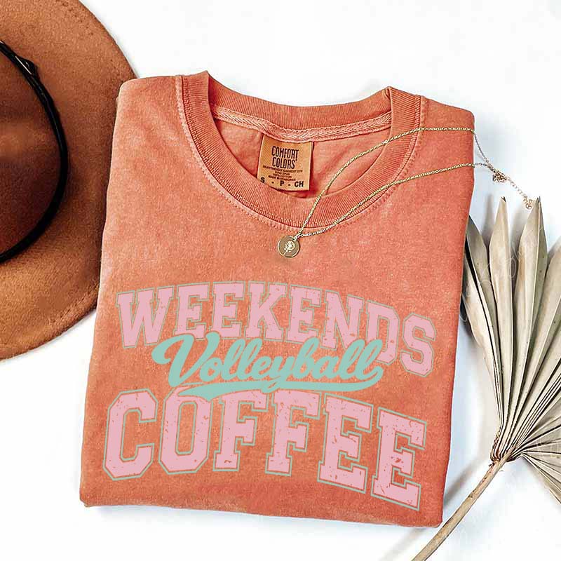 Weekends Coffee Volleyball T-Shirt