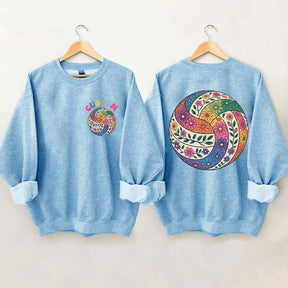 Personalized Volleyball Floral Sweatshirt