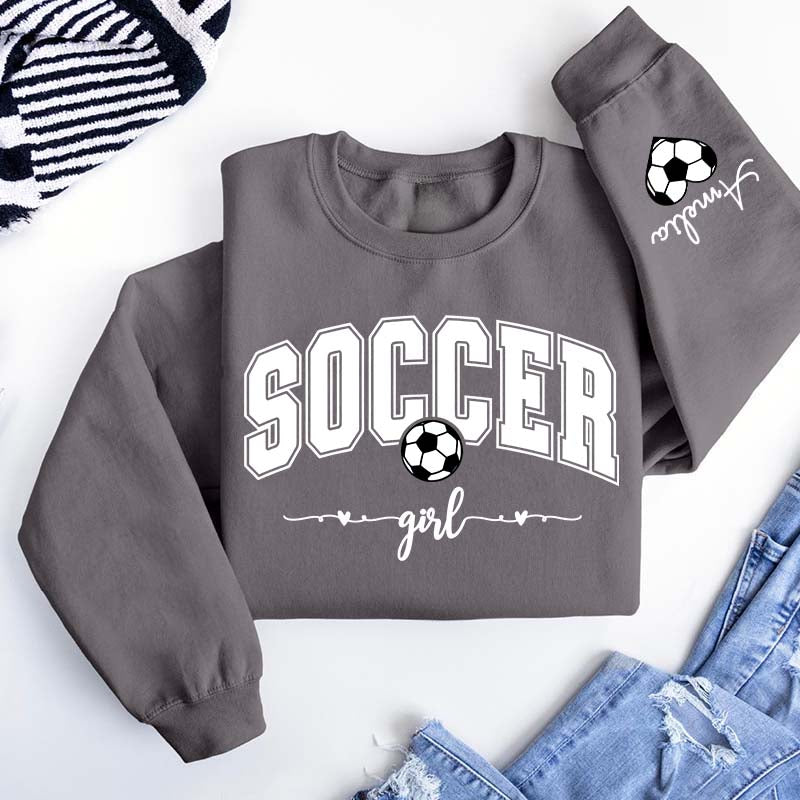Personalized Soccer Girl Sweatshirt