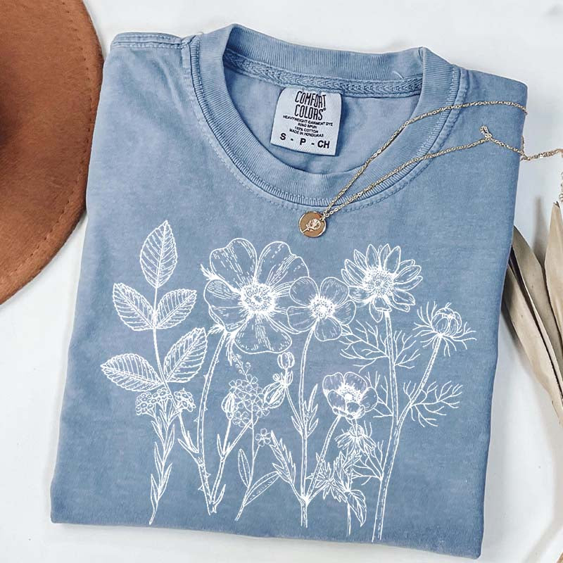 Boho Gardener Floral Botanical T-Shirt