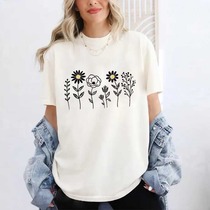 Botanical Floral Cottagecore T-Shirt