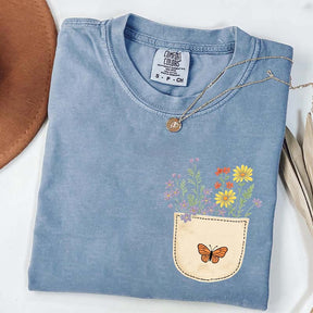 Wild Flowers Pocket Comfort Color T-Shirt