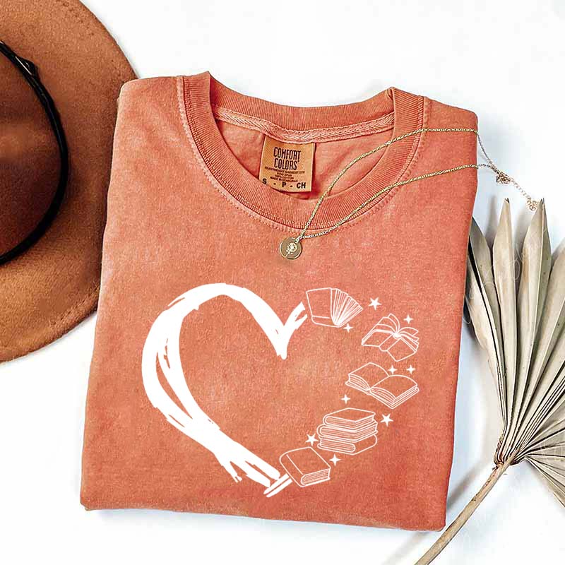 Heart of Books Lover T-Shirt