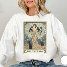 Cute Cat Lady Tarot Card Sweatshirt