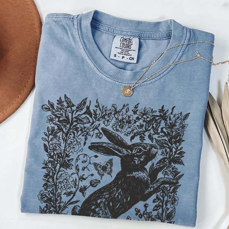 Cottagecore Rabbit Woodland Aesthetic T-Shirt