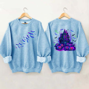 Halloween Haunted House Bats Sweatshirt