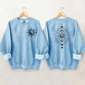 Celestial Moon Phase And Sun Sweatshirt