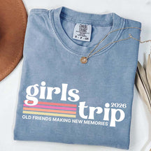 Custom Girls Trip Matching Friends Vacation T-Shirt