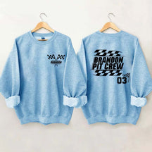 Personalized Pit Crew Racing Sweatshirt