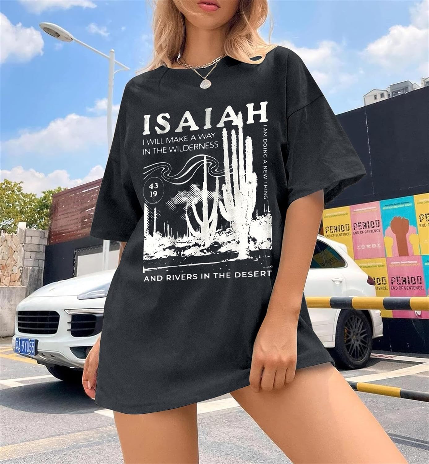 Übergroßes, christlich-religiöses T-Shirt für Frauen