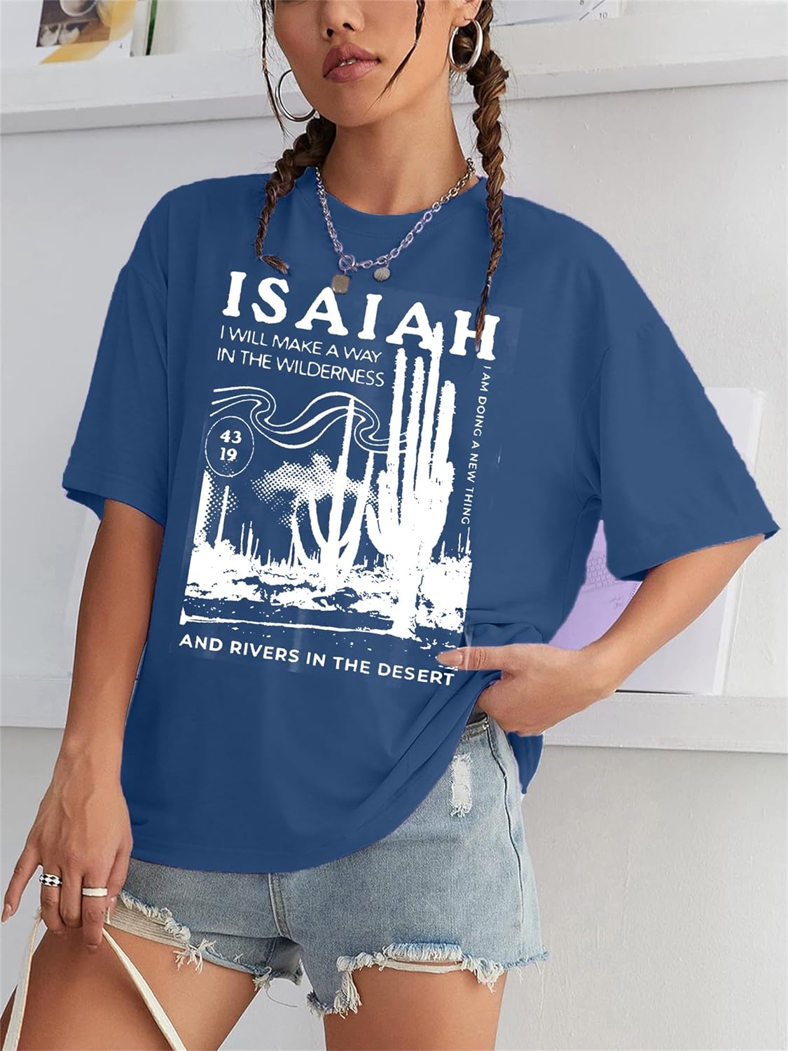 Übergroßes, christlich-religiöses T-Shirt für Frauen