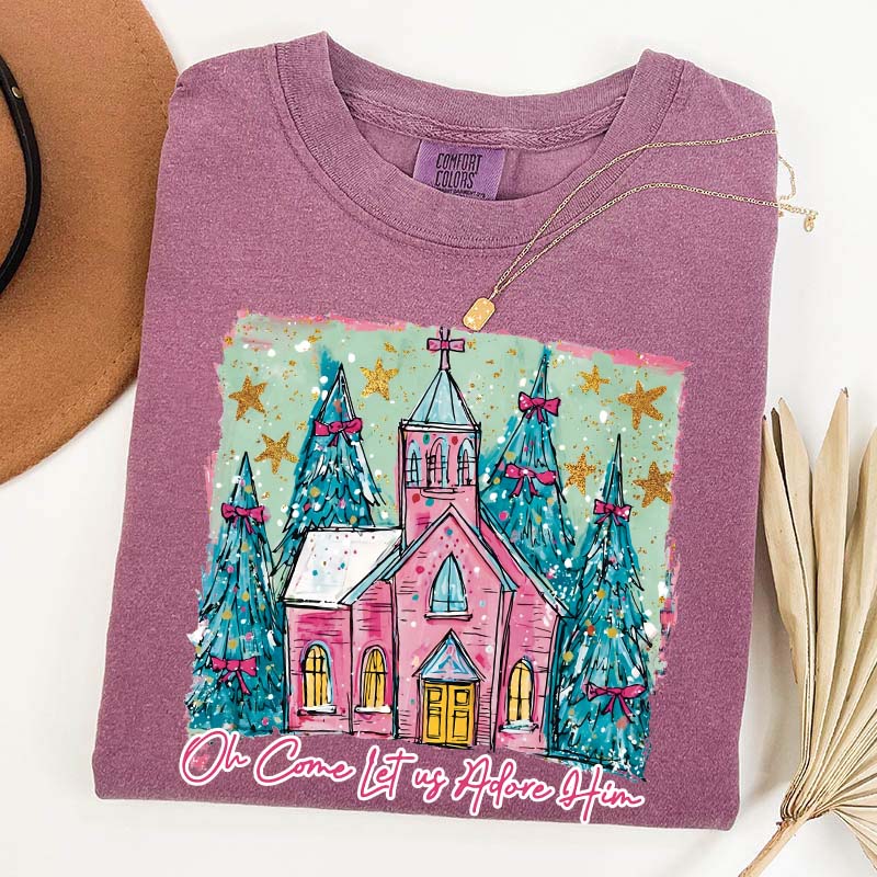 Oh Come Let Us Adore Him Christmas T-Shirt