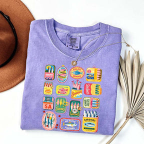 Vintage Sardine Can Mediterranean Food T-Shirt
