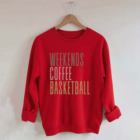 Weekends Coffee Basketball Sweatshirt