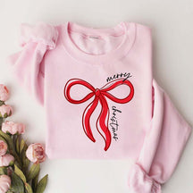 Merry Christmas Bow Winter Sweatshirt