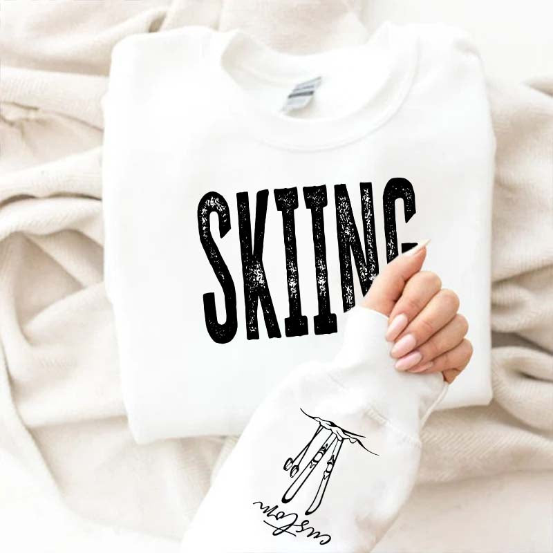 Personalized Skiing Adult Trip Sweatshirt