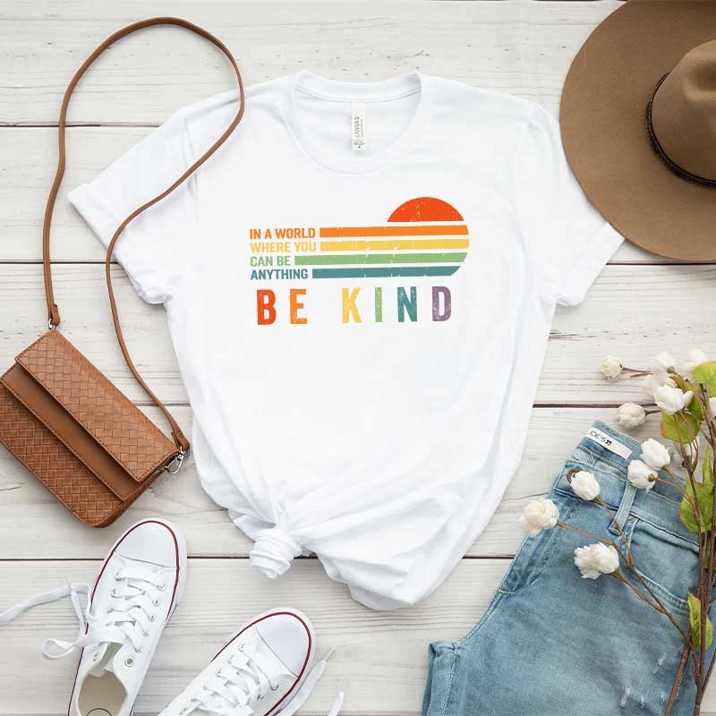 Retro Be Kind Rainbow T-Shirt