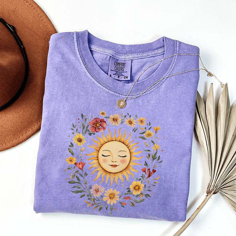 Retro Sunflower Summer Vibes T-Shirt